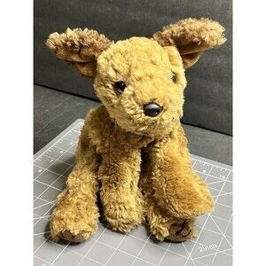 Vintage Ty 1996  "Chips" Brown Dog Stuffed Plush Animal Toy No Paper Heart Tag